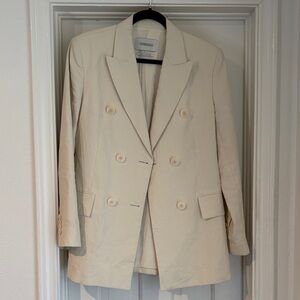 Massimo Dutti Lightweight Double Breasted Blazer